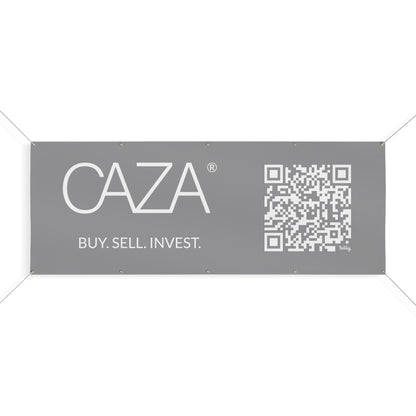 Buy. Sell. Invest. | Matte Banner (Grey)