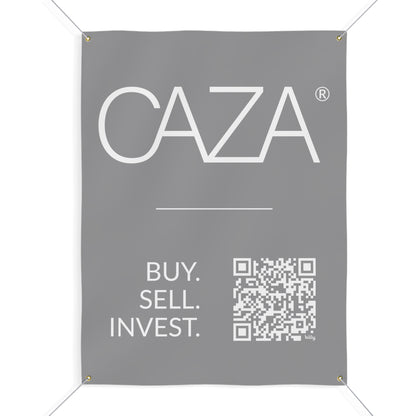 Buy. Sell. Invest. | Matte Banner (Grey)