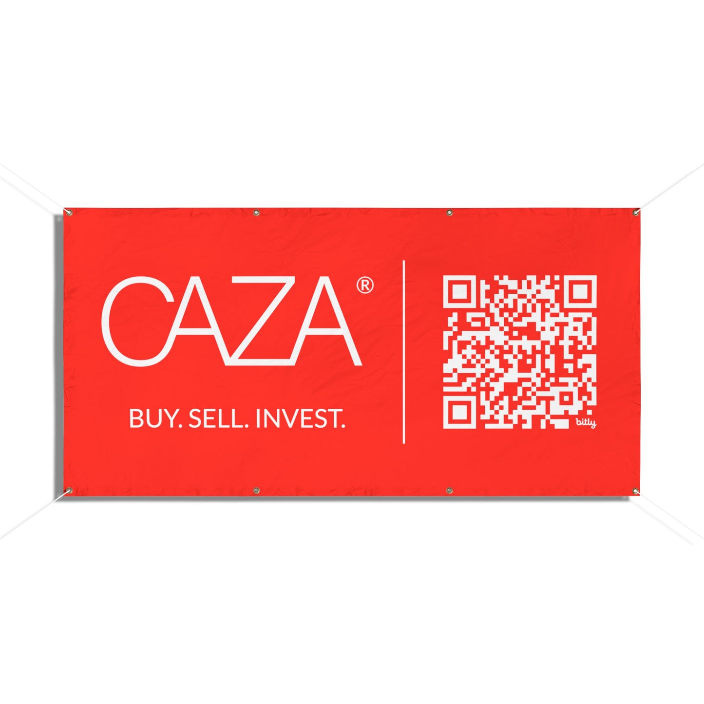 Buy. Sell. Invest. | Vinyl Banners (Red)