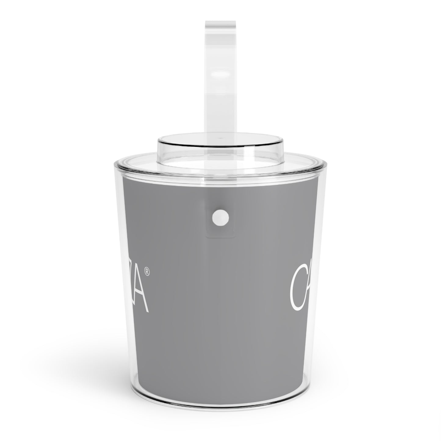 Ice Bucket with Tongs (Grey)
