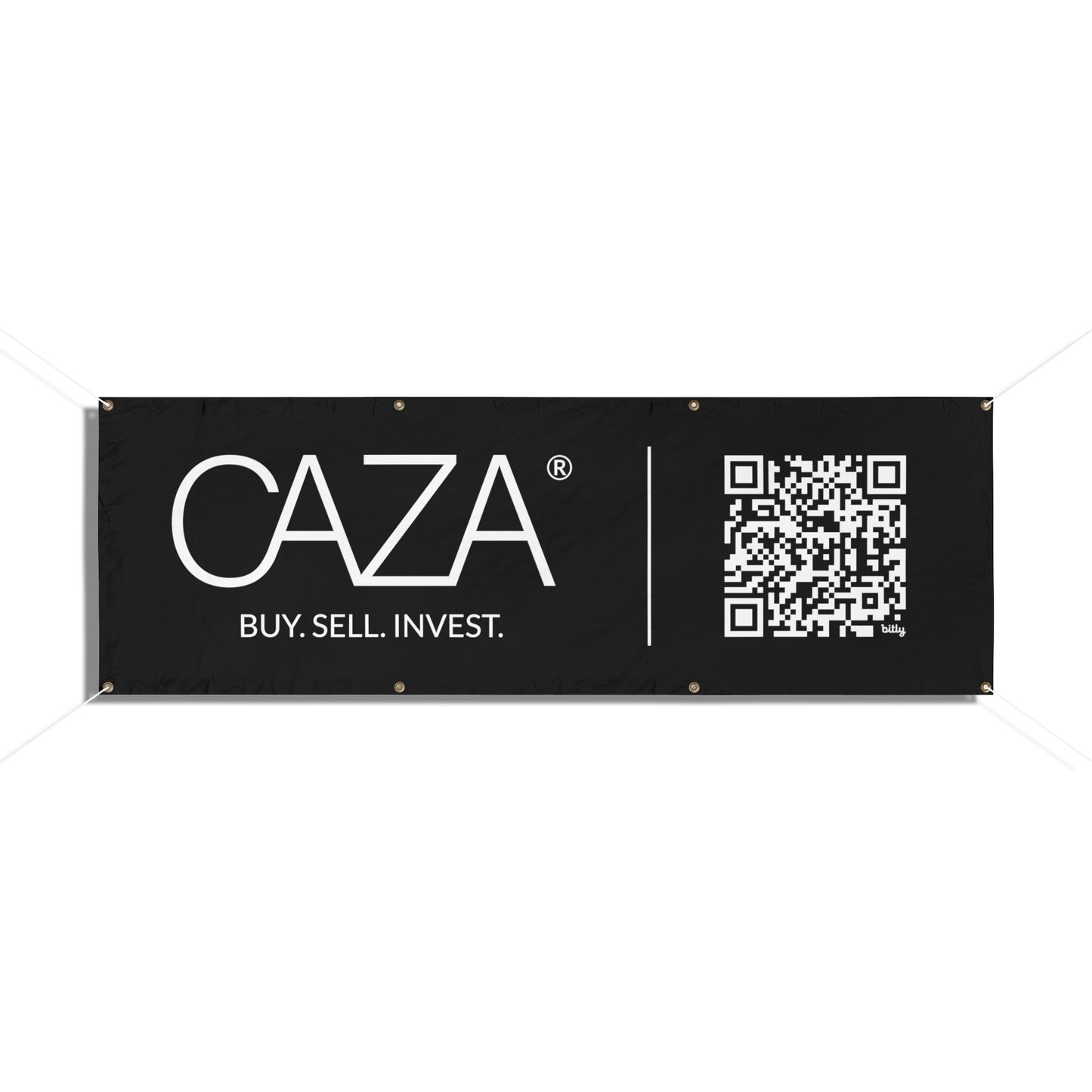 Buy. Sell. Invest. | Vinyl Banners (Black)
