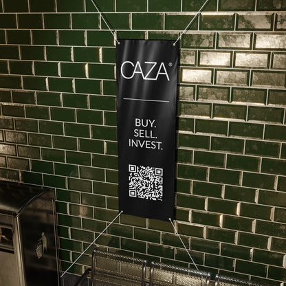 Buy. Sell. Invest. | Matte Banner (Black)