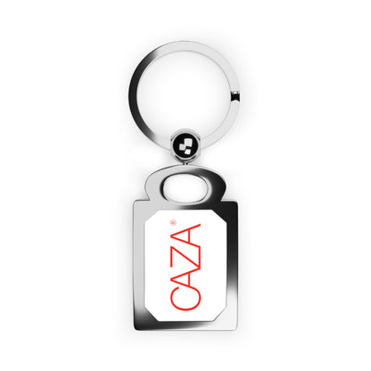 Rectangle Photo Keyring (White)