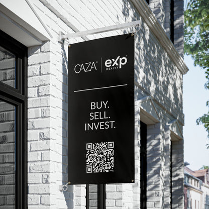 Buy. Sell. Invest. | Vinyl Banners (Black)
