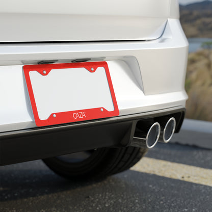 Metal License Plate Frame (Red)