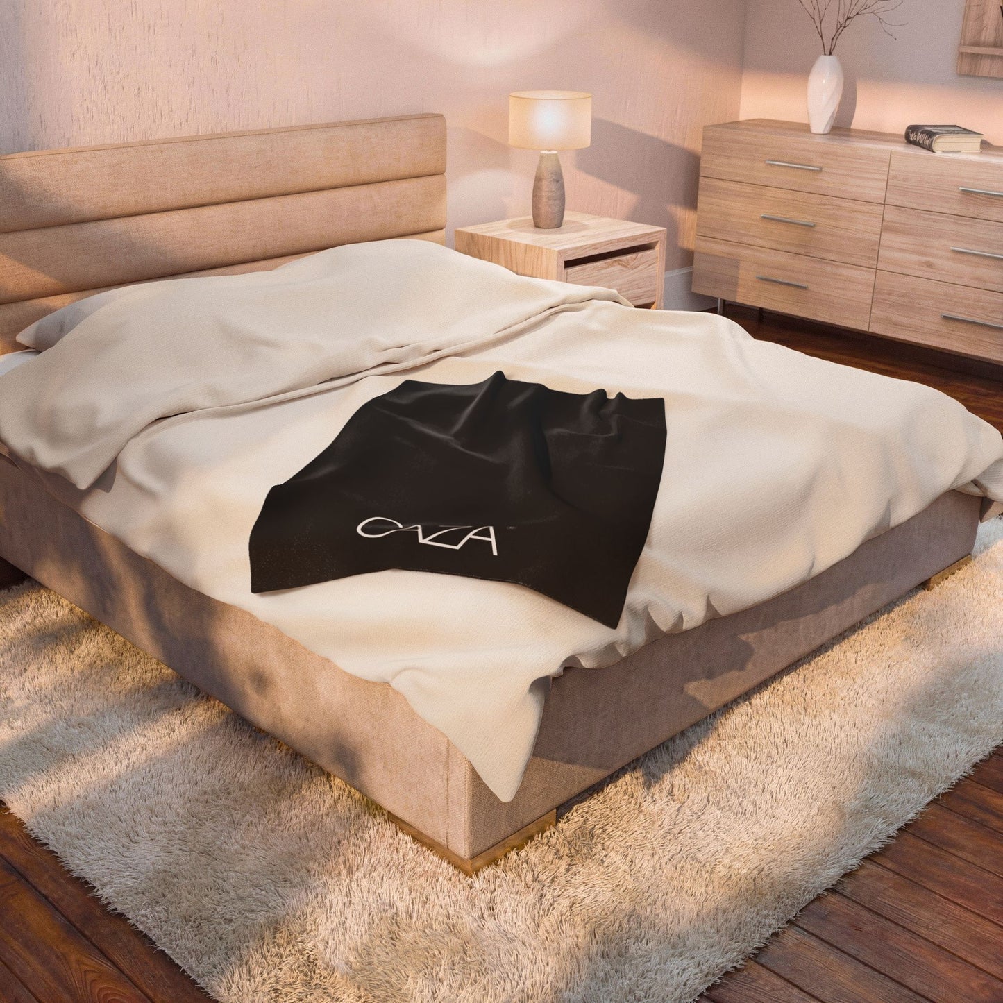 Velveteen Plush Blanket (Black)