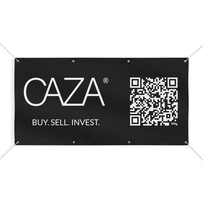 Buy. Sell. Invest. | Matte Banner (Black)