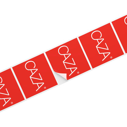 Square Sticker Label Rolls (Red)