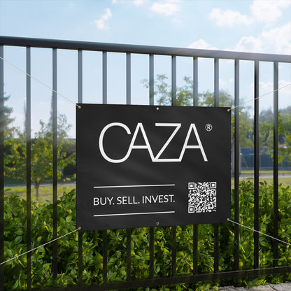 Buy. Sell. Invest. | Matte Banner (Black)