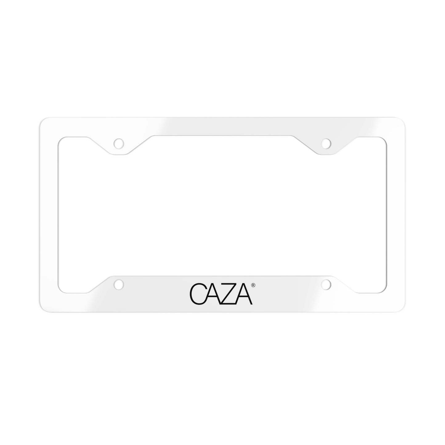 Metal License Plate Frame (White)