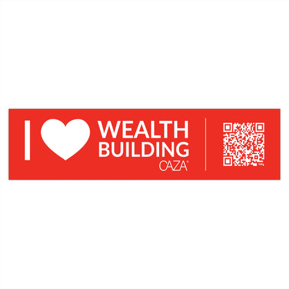 I ❤️ Wealth Building Bumper Stickers (Red)