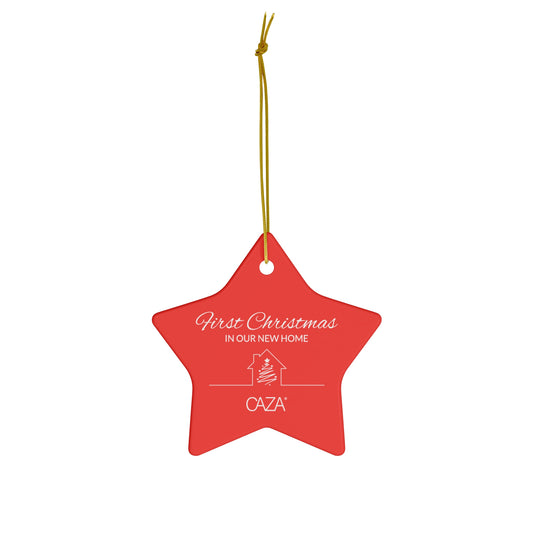 1st Christmas Ceramic Ornament (Red)