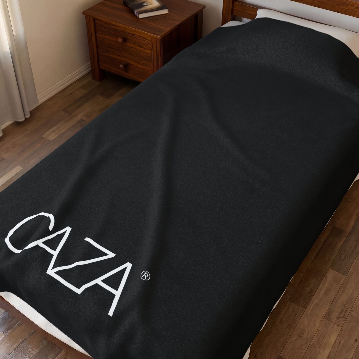 Velveteen Plush Blanket (Black)