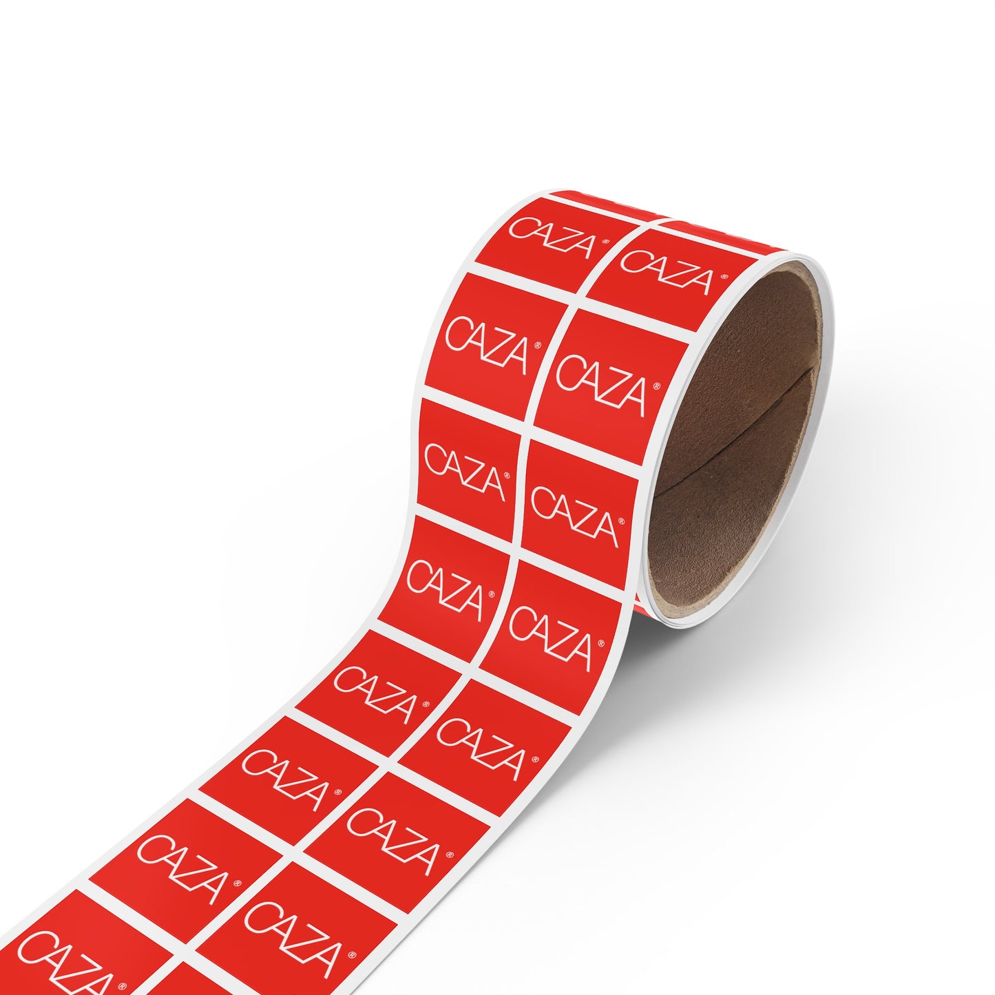 Square Sticker Label Rolls (Red)