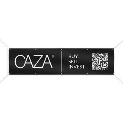 Buy. Sell. Invest. | Matte Banner (Black)