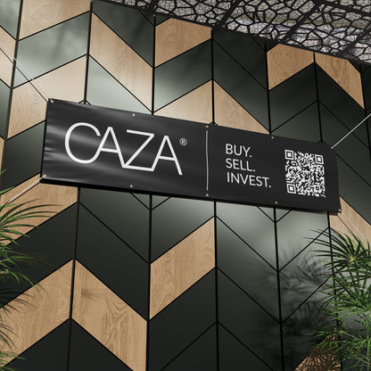 Buy. Sell. Invest. | Matte Banner (Black)