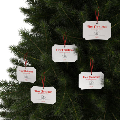1st Christmas Aluminum Ornaments (White)