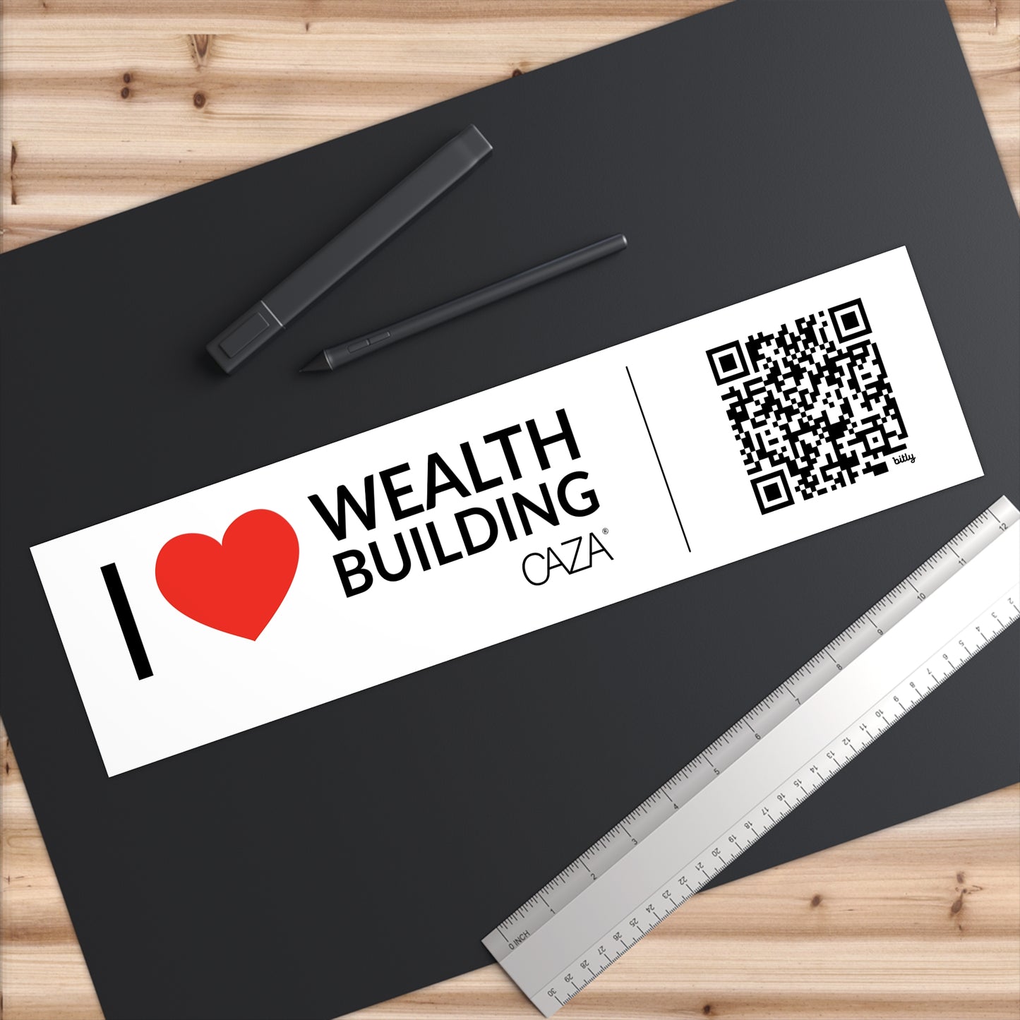 I ❤️ Wealth Building Bumper Stickers (White)