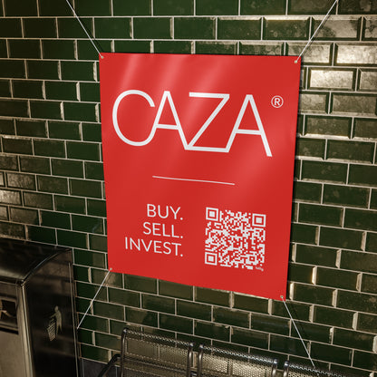 Buy. Sell. Invest. | Matte Banner (Red)