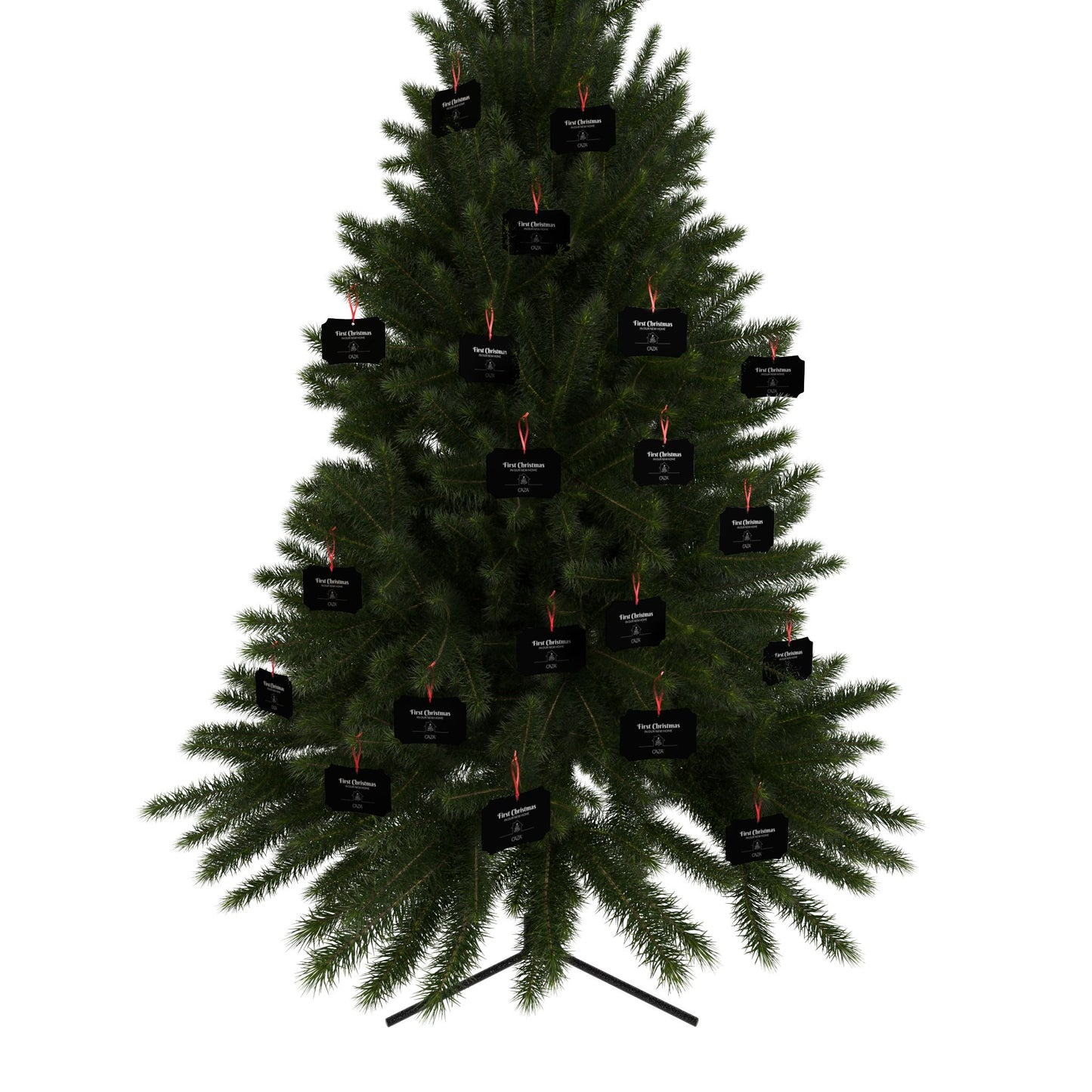 1st Christmas Aluminum Ornaments (Black)