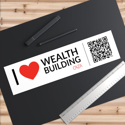 I ❤️ Wealth Building Bumper Stickers (White)