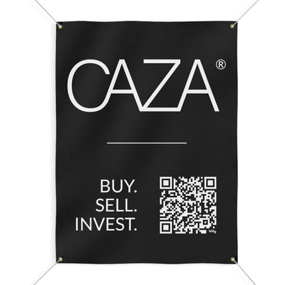 Buy. Sell. Invest. | Matte Banner (Black)