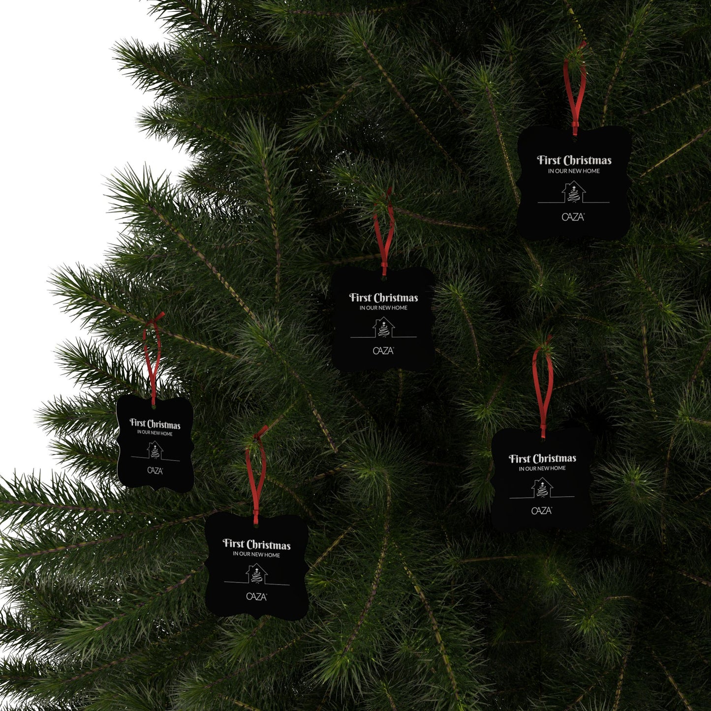 1st Christmas Aluminum Ornaments (Black)