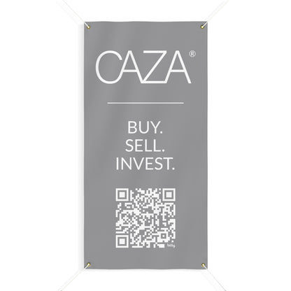Buy. Sell. Invest. | Matte Banner (Grey)
