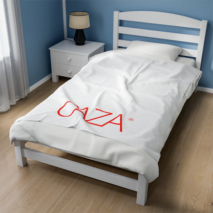 Velveteen Plush Blanket (White)