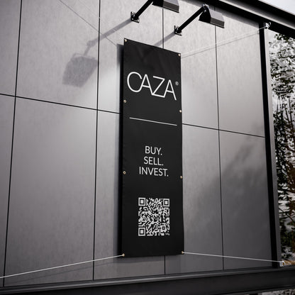 Buy. Sell. Invest. | Vinyl Banners (Black)