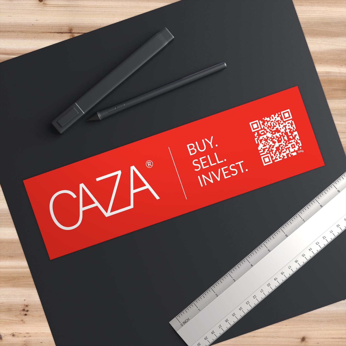 Buy. Sell. Invest. Bumper Stickers (Red)