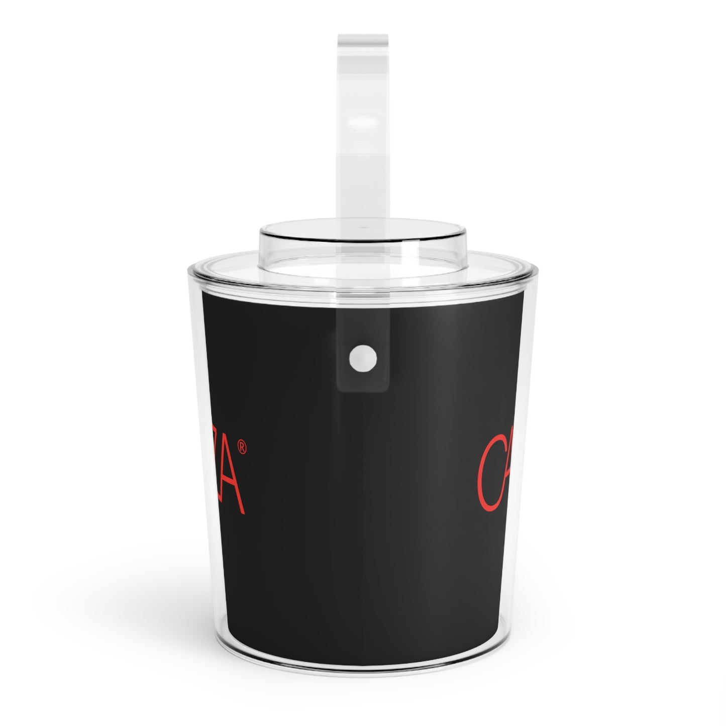 Ice Bucket with Tongs (Black)