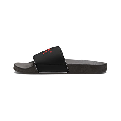 Women's PU Slide Sandals (Black)