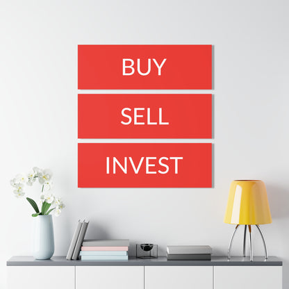 Buy. Sell. Invest. | Triptych Acrylic Prints