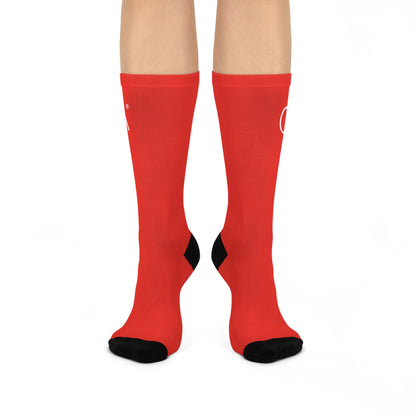 Cushioned Crew Socks (Red)