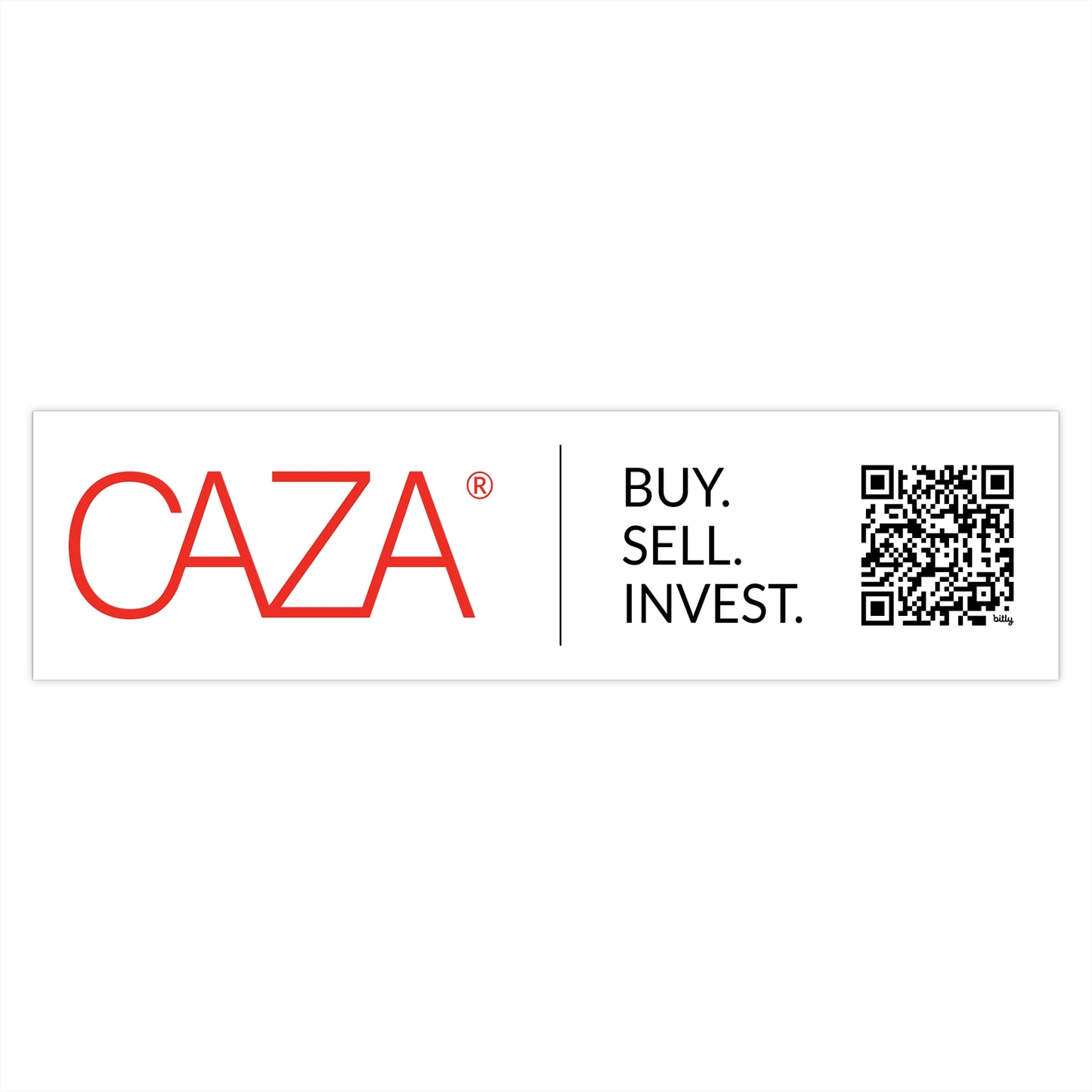 Buy. Sell. Invest. Bumper Stickers (White)
