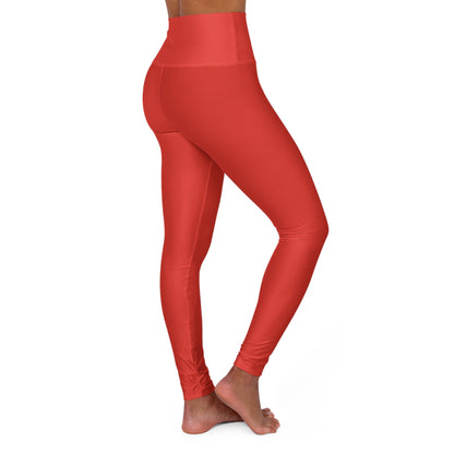 High Waisted Yoga Leggings (Option 1 - Red)