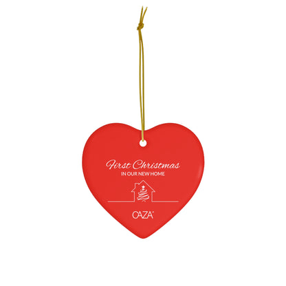 1st Christmas Ceramic Ornament (Red)