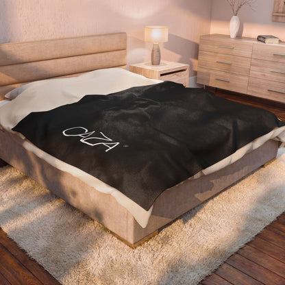 Velveteen Plush Blanket (Black)