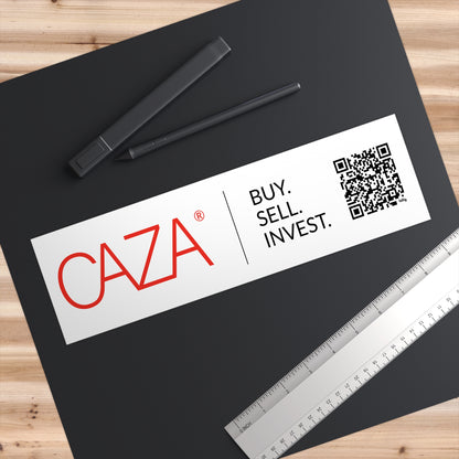 Buy. Sell. Invest. Bumper Stickers (White)