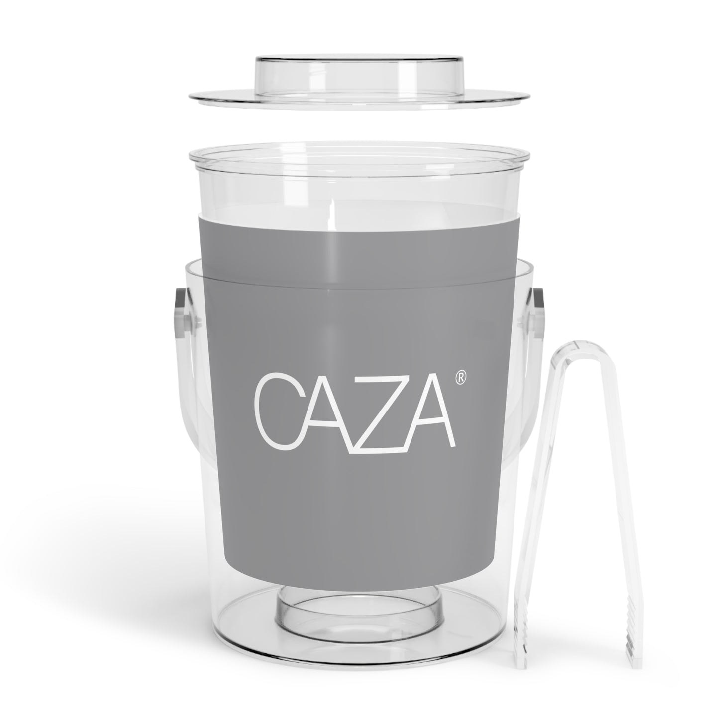 Ice Bucket with Tongs (Grey)