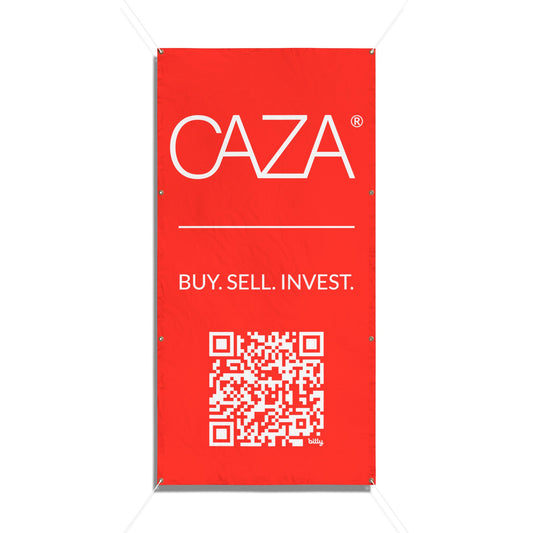 Buy. Sell. Invest. | Vinyl Banners (Red)
