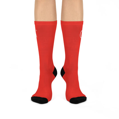 Cushioned Crew Socks (Red)