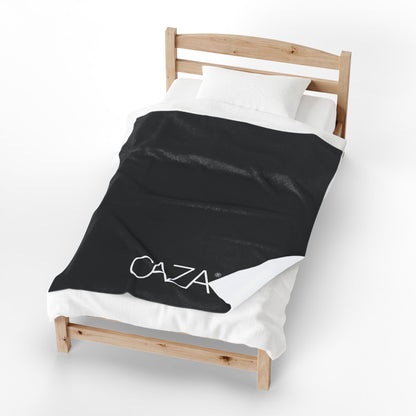 Velveteen Plush Blanket (Black)