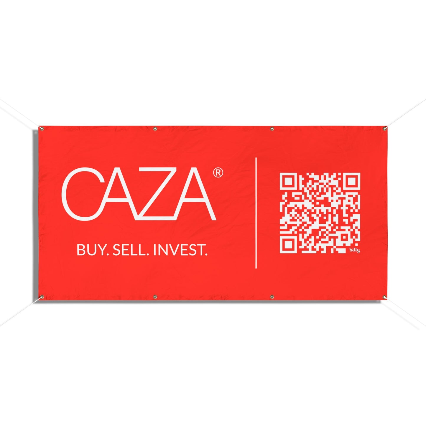 Buy. Sell. Invest. | Vinyl Banners (Red)