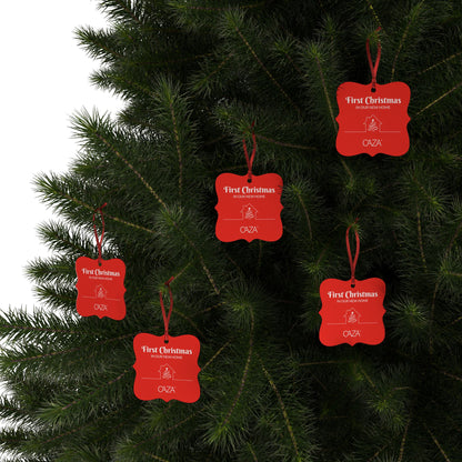 1st Christmas Aluminum Ornaments (Red)