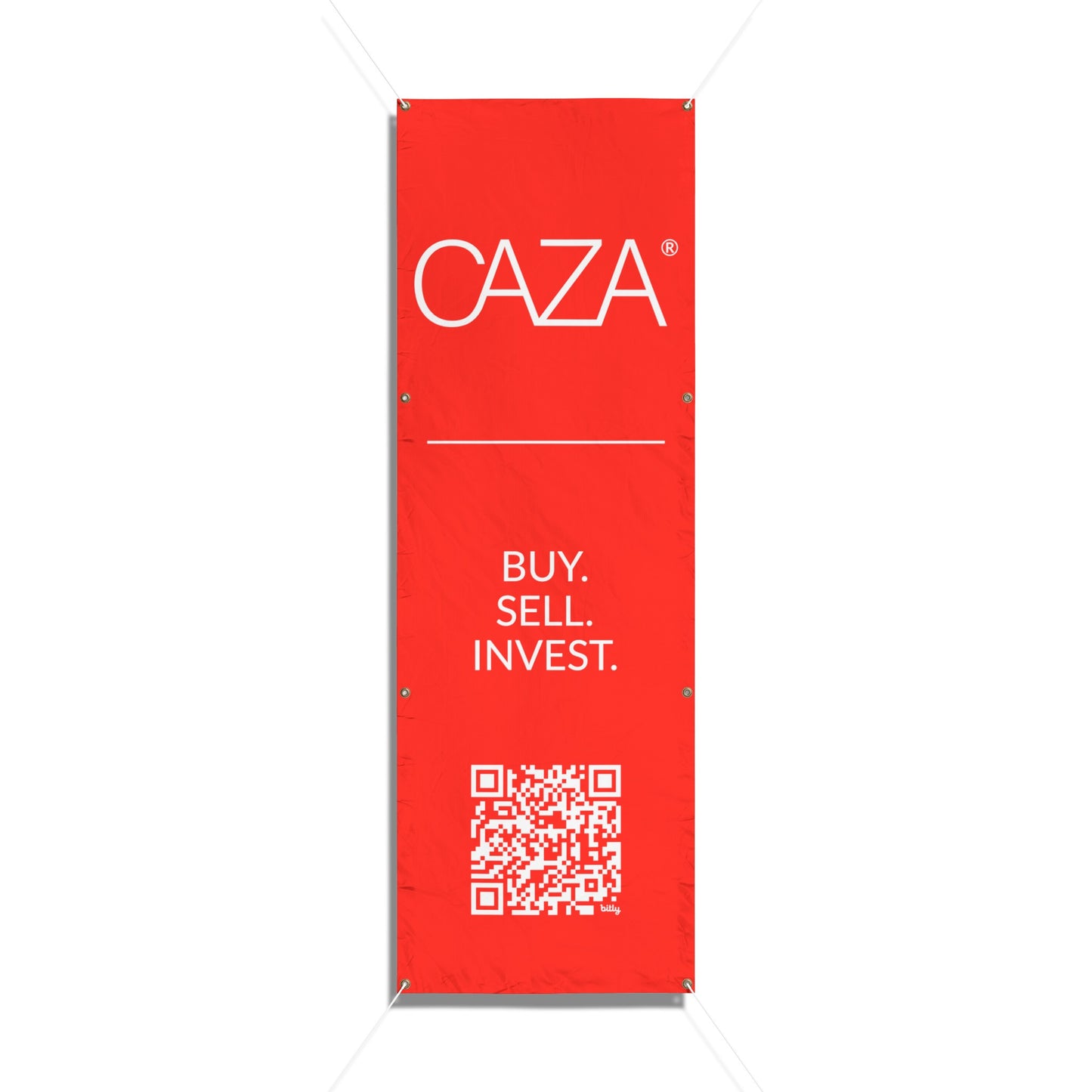 Buy. Sell. Invest. | Vinyl Banners (Red)