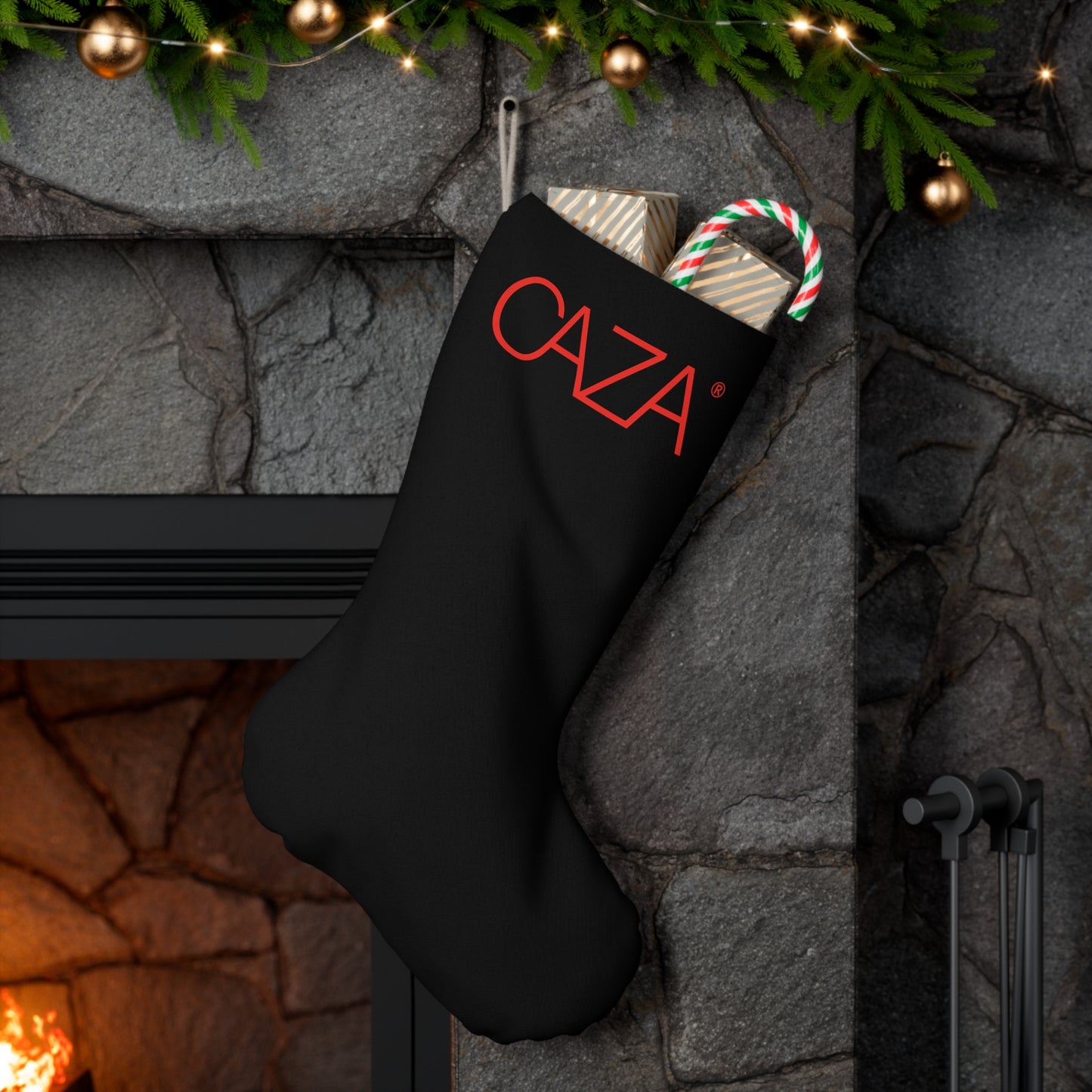 Santa Stocking (Black)