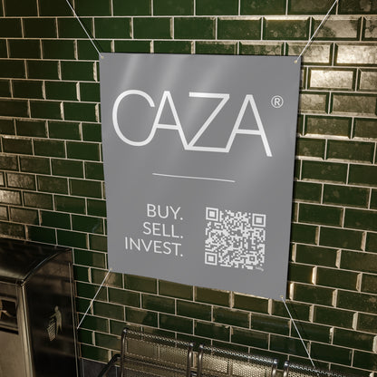 Buy. Sell. Invest. | Matte Banner (Grey)