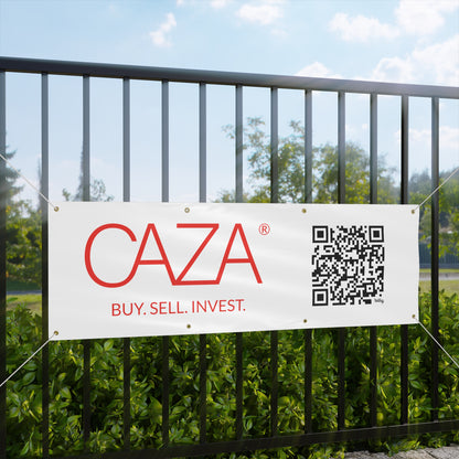Buy. Sell. Invest. | Matte Banner (White)